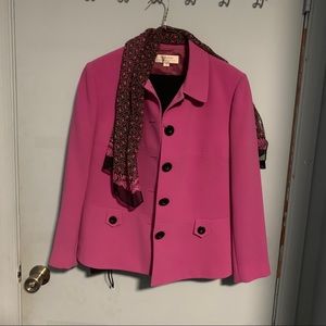 blazer with shell and scarf